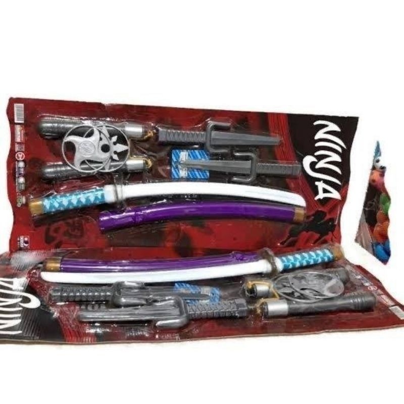 Mainan Pedang Ninja Plastik Anak - Mainan Set Pedang Pedangan Ninja New