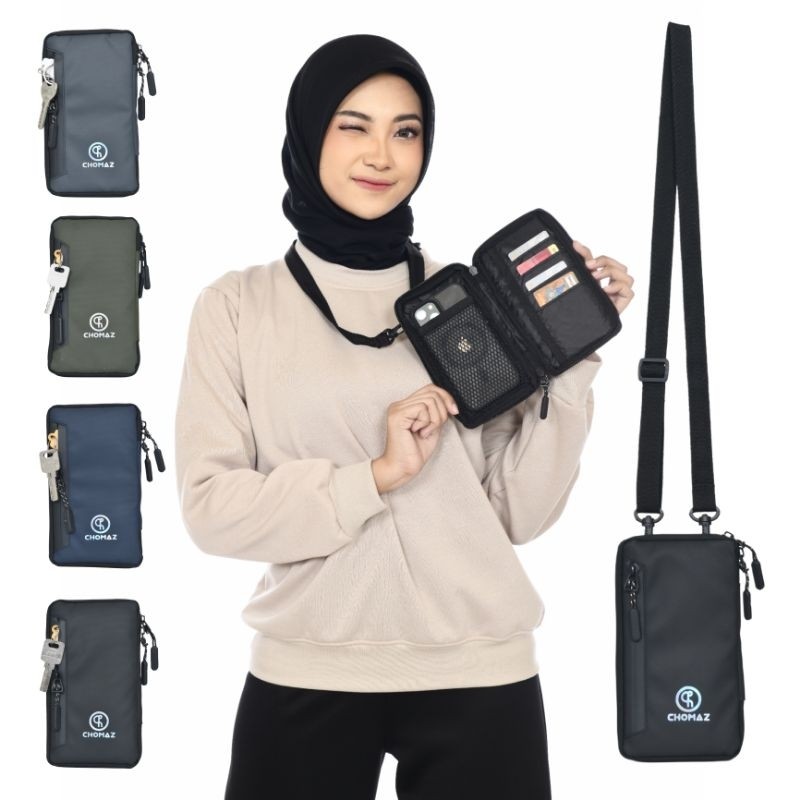 Hanging Wallet Hp Waterproof - Tas Hp Anti Air - Dompet Hp Pria - Dompet Leher Cewek - Dompet