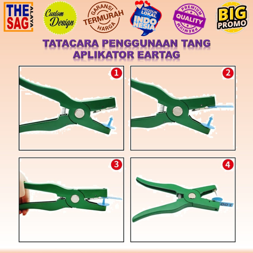 EARTAG 4X5cm BLANK (ISI 100 PCS) ANTING TERNAK kambing domba babi sapi necktag neck tag kalung