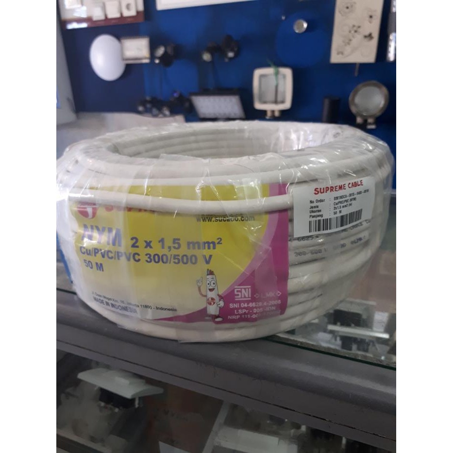 Kabel Tunggal Supreme Nym 2 X 1.5 Roll Roll