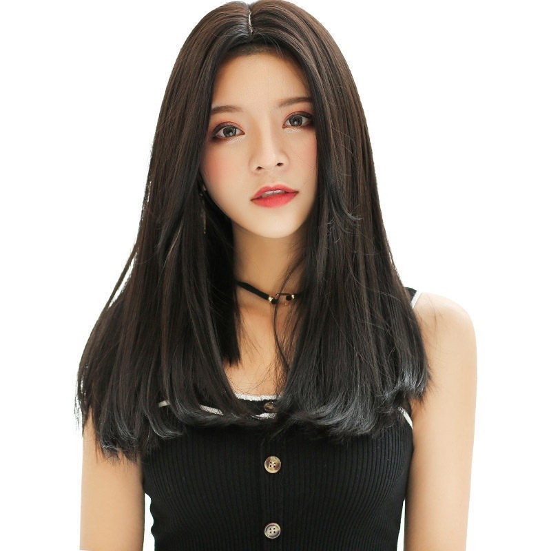 Wig 788 - Rambut Palsu Wanita Lurus Panjang HItam Coklat Terang Coklat Gelap Wig Wanita Panjang