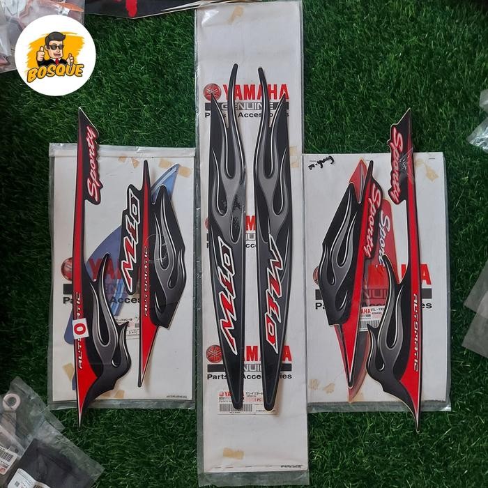 PREMIUM Striping Mio Sporty Hitam Api 2007 Ori YGP Kode 5TL