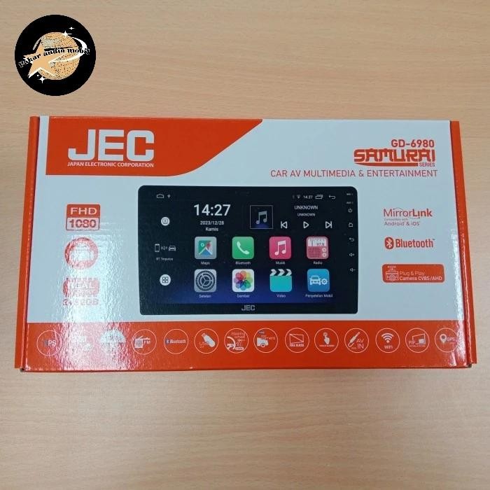 HEAD UNIT ANDROID 9 INCH JEC GD-6980 RAM 2/32 GB / HEAD UNIT ANDROID JEC SARAI GD6980