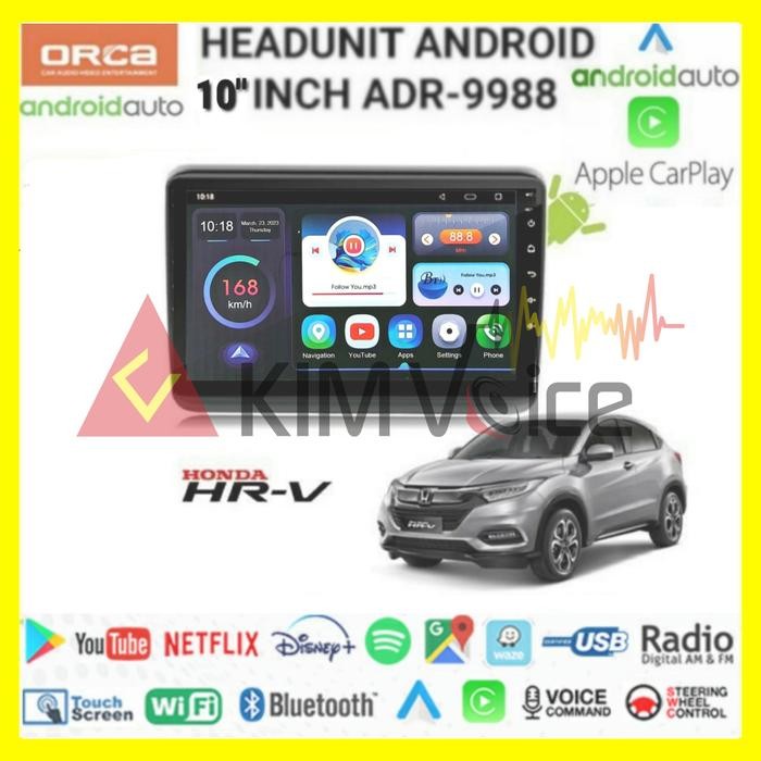 Head Unit Android Orca 10 inch OEM HRV Soket pnp
