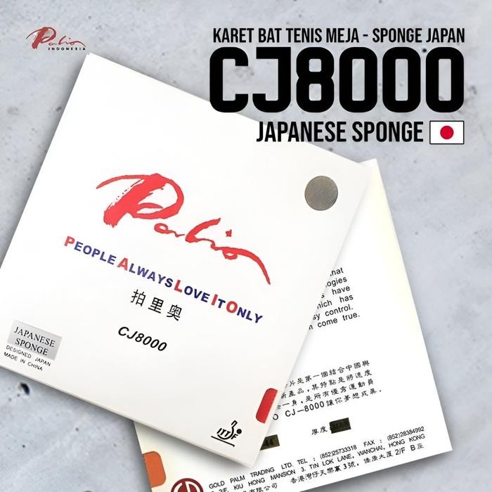 PREMIUM Karet Bet Pingpong Tenis Meja palio CJ 8000 Sponge Japanese
