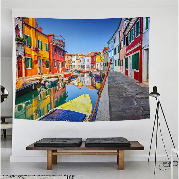 Terlaris Latar Background Dekorasi Pemandangan Pajangan Dinding Lukisan Kain