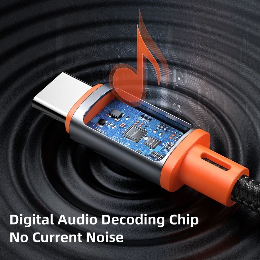 MCDODO Audio Converter Adapter Type C to Jack 3.5MM DAC Chip Splitter Earphone For Samsung Pixel