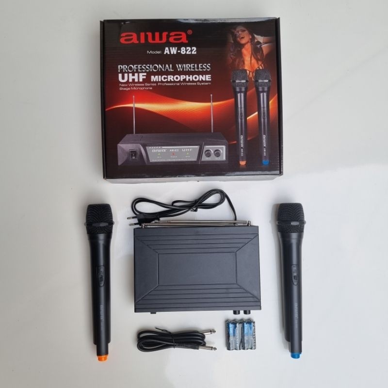 Mic Wireless UHF Sony Aiwa Shure Mic Handheld