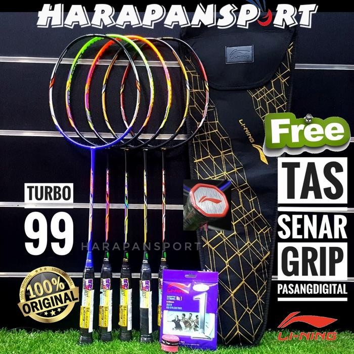 PREMIUM RAKET BADMINTON LINING TURBO 99 TURBO99 ORIGINAL 100%