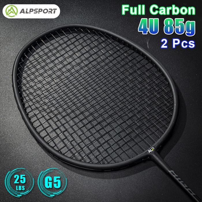 PREMIUM ALPSPORT RR2Raket + Tas4U G5 100% Serat Karbon Penuh Desain Asli 22-28Lbs T800 Raket Bulu