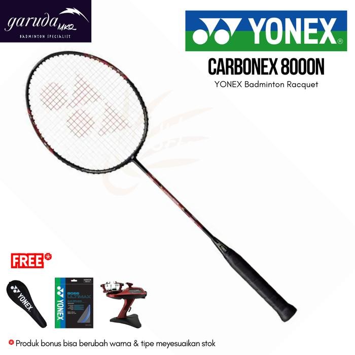 PREMIUM RAKET BADMINTON YONEX CARBONEX 8000N - BLACK/RED SP / CARBONEX 8000 N