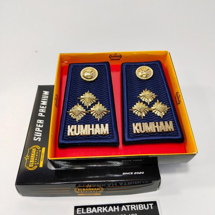 PREMIUM PANGKAT PDH KUMHAM 4B BORDIR MOTIF TIMBUL KEMENKUMHAM