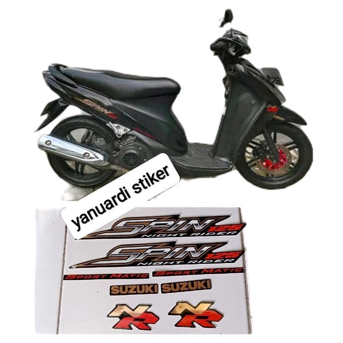 PREMIUM STRIPING STIKER SPIN NR 125 NIGHT RIDER HITAM SPIN NR HITAM Motorcycle