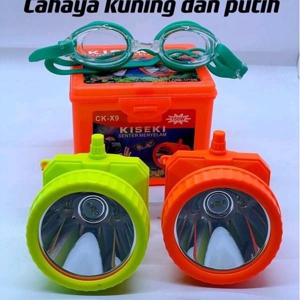 senter kepala selam kiseki 150 Watt CK x9 tombol putar /dimmer