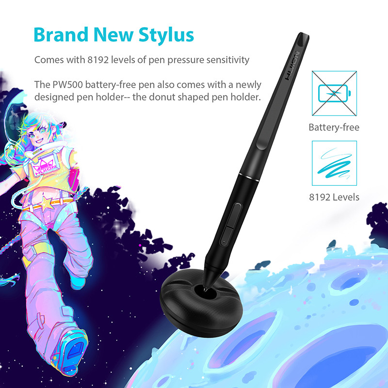 HUION KAMVAS Pro 22  Battery-Free Pen Display Monitor AG Glass Digital Drawing Monitor Pen Tablet Gr