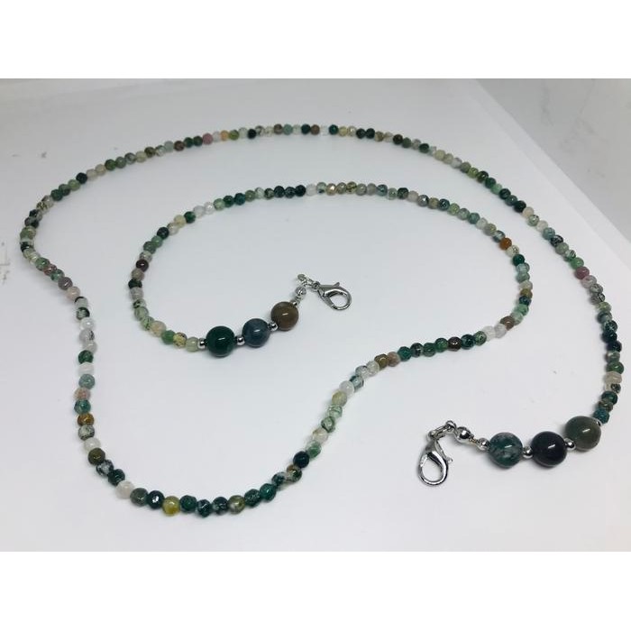 

Kalung Tali Strap Lanyard Gantungan Masker Batu Indian Agate