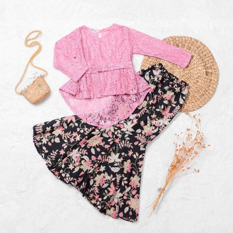 DUYUNG EKSIS SET ANAK KEBAYA BRUKAT / DRESS KEBAYA SETELAN ROK DUYUNG ANAK MODERN PREMIUM KEKINIAN /