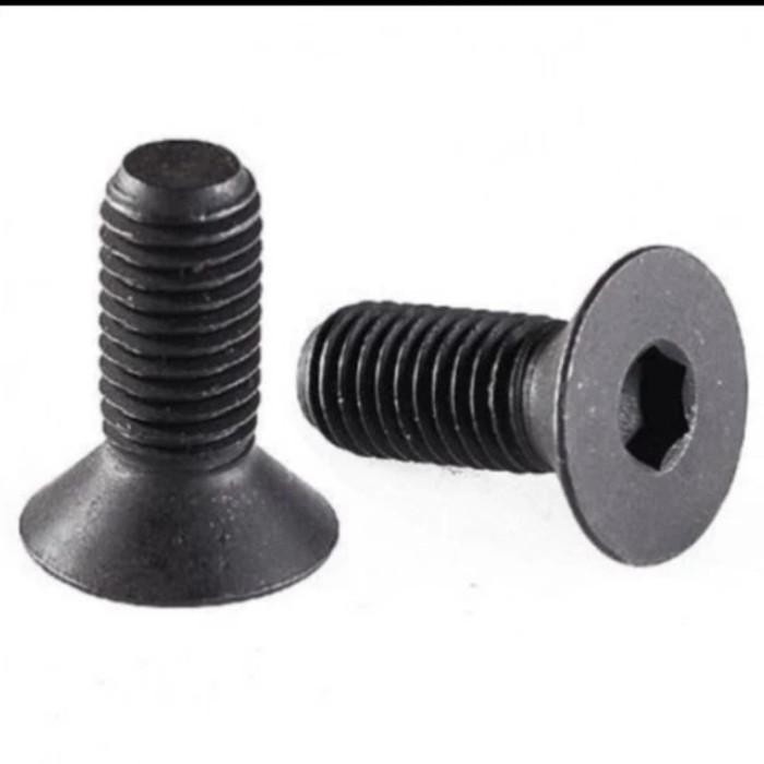 Baja Hitam 10.9 Baut Verseng L / JFL M6 X 60 ( Countersunk ) M6x60/100 PCS