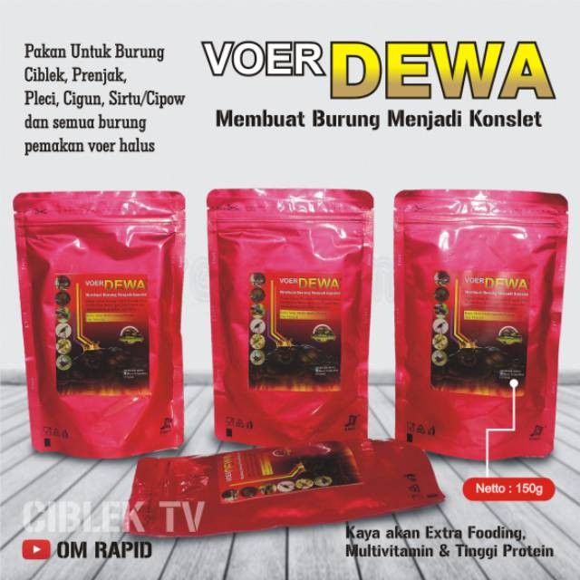Pakan khusus Ciblek Gacor Voer Dewa