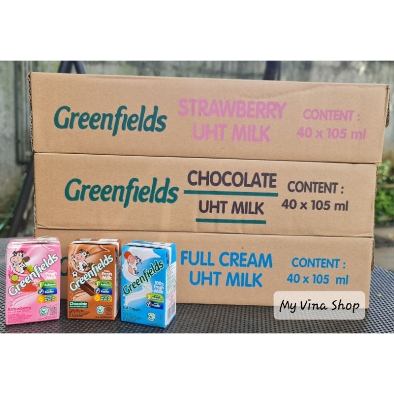 

GREENFIELDS 105 ml KARTONAN / Susu UHT Greenfields 105 ml isi 40 pcs