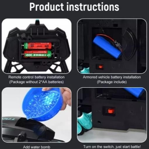 SALE MAINAN ANAK TERBARU RC TANK MENEMBAK MOBIL REMOT CONTROL SENSOR TANGAN