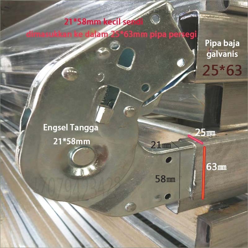 Engsel Lipat Tangga Universal Engsel Tangga Aluminium Sambungan Tangga Lipat Engsel Tangga Baja