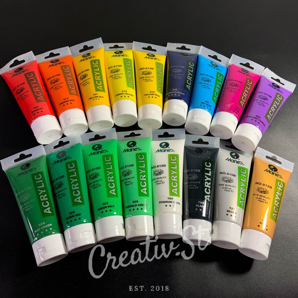 

MARIES Cat Acrylic 75 Ml Paint Acrylic Colour Part 1 Cat Akrilik Lukis
