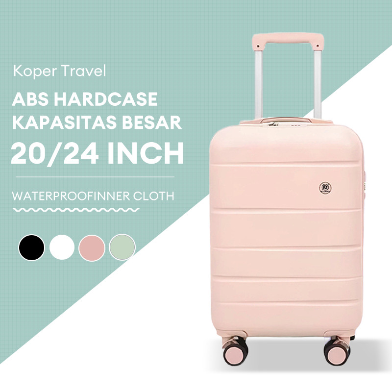 BoldEdge Koper Kabin & Bagasi Size 20/24 Inch ABS Koper Kabin Ringan Roda Universal Beberapa Pilihan