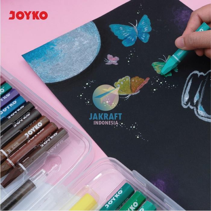 

Art - (100 Pcs) Krayon Besar 100 Warna Joyko Op-100S Hexagonal Oil Pastels Crayon Termasuk 6 Warna