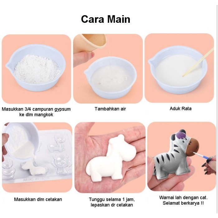 

Art - Paint Gypsum Lukis Mainan Stone Painting Mewarnai Melukis 3D Diy