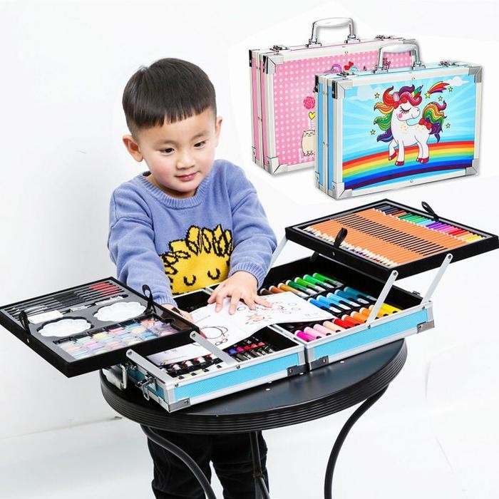 

Art - Set Alat Lukis 145Pcs Model Koper Jinjing Import / Set Alat Menggambar