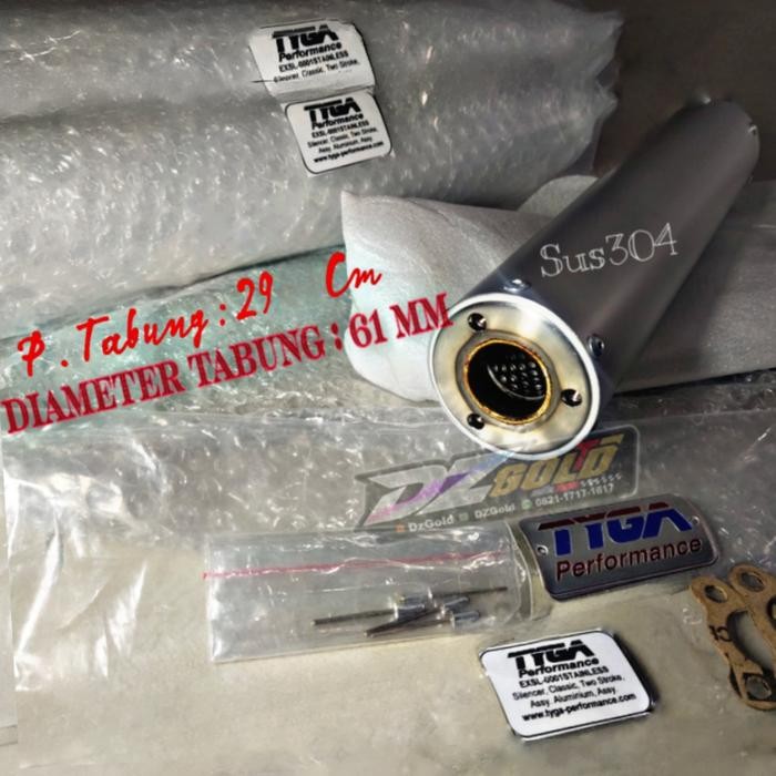 PREMIUM Silencer 2T TYGA Classic Stainless Almu Ninja KR KRR Bebek 2 Tak