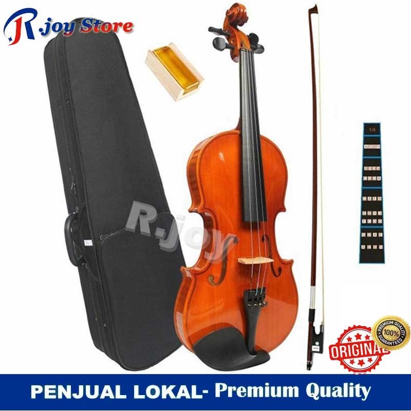 4/4 Ukuran Akustik Biola Kit Alami Akustik Kayu Solid Spruce Api Maple Veneer Biola Biola dengan