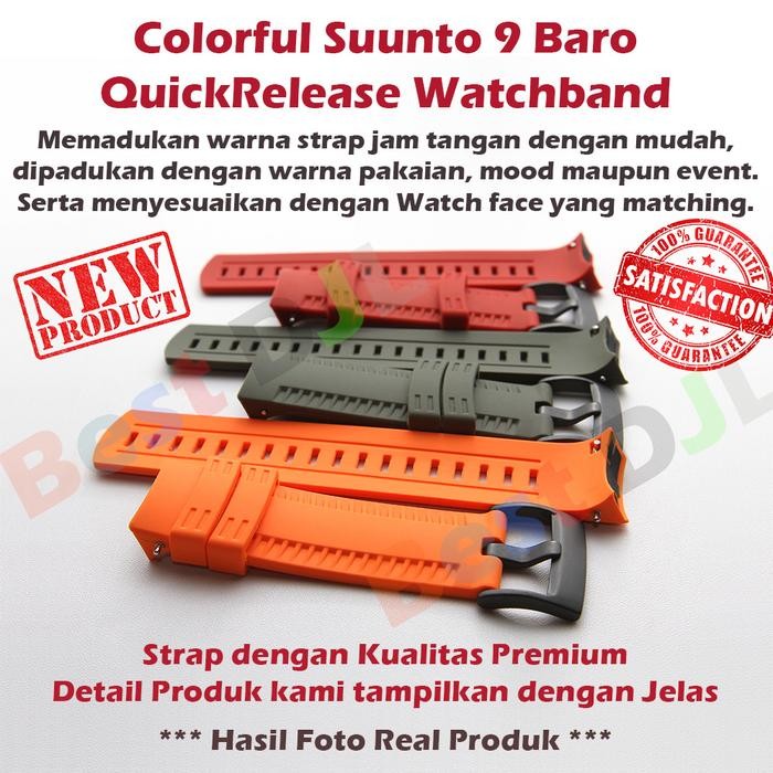 Strap Tali Jam Silikon Quick Release Suunto 9 Baro Watchband