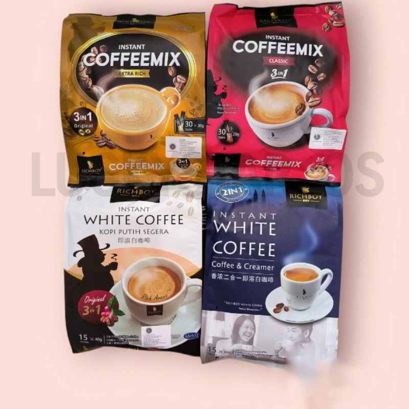 

PROMO! KOPI RICHBOY COFFEEMIX CLASSIC EXTRA RICH WHITE COFFEE (2IN1) (3IN1)