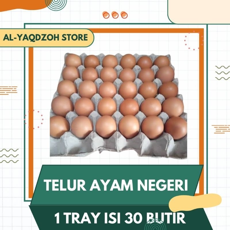 

Telur Ayam Negeri 1 Tray isi 30 Butir