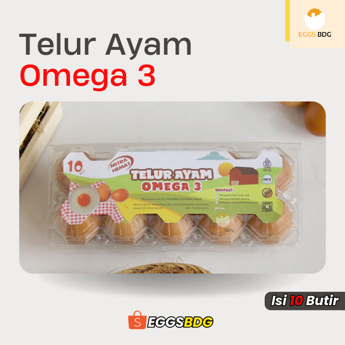 

Telur Ayam Omega Isi 10 Pcs