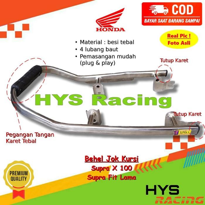 HYC Behel Begel Jok Kursi Supra X 100 / Supra Fit Lama - Planger Belakang Variasi Motor Besi Tebal