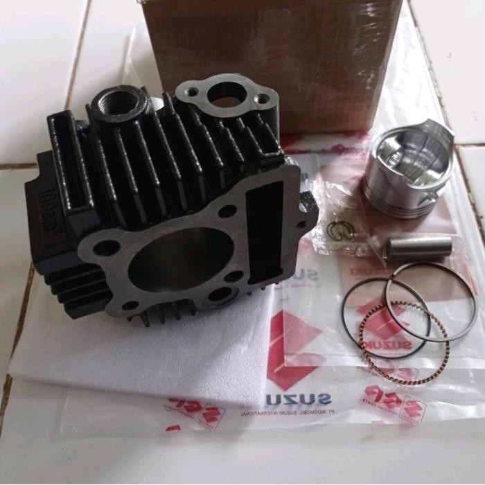 Gercep Blok Seher Assy Piston Komplit Suzuki Shogun 110R New Shogun Kebo Ori Sgp Motor Motorcycle