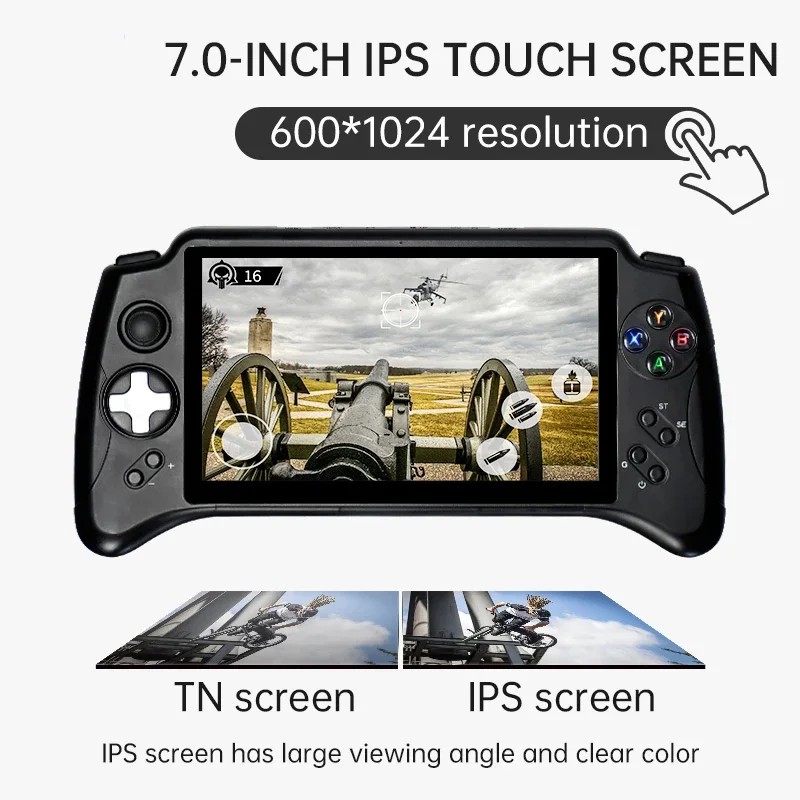 Powkiddy X17 Game Console 5000ma Android Handheld 7-inch Psp Rocker Arcade Big Screen Handheld Touch