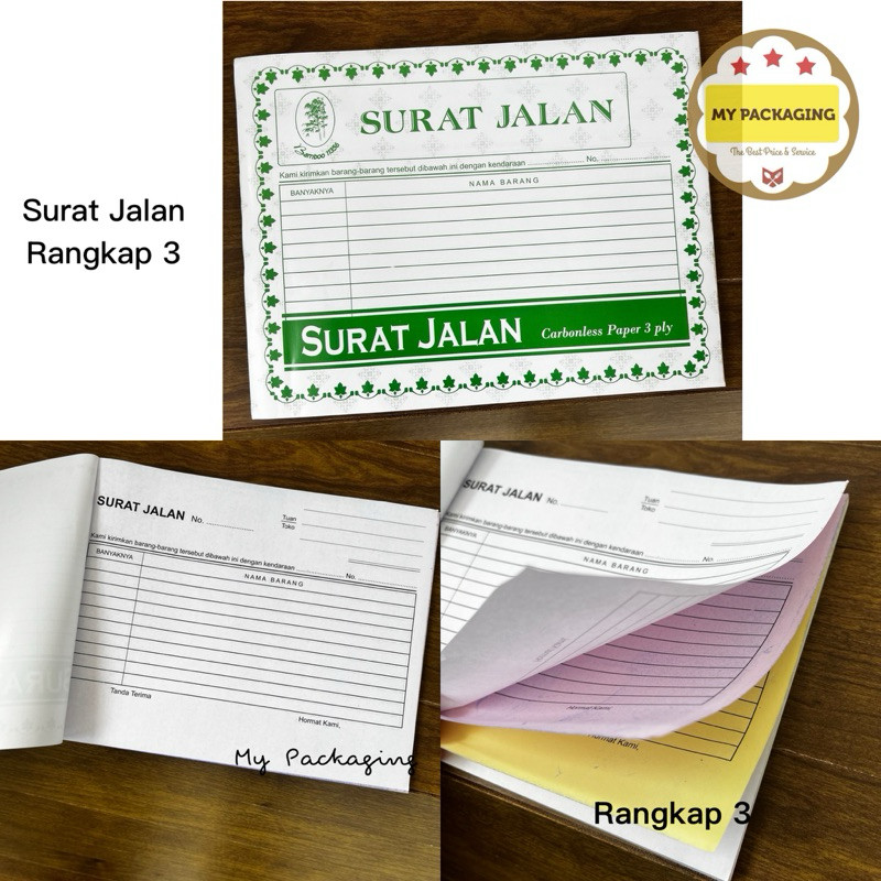 

1 pak isi 10 Buku Nota SURAT JALAN NCR AF 1/2 FOLIO 2 , 3 , 4 ply Rangkap