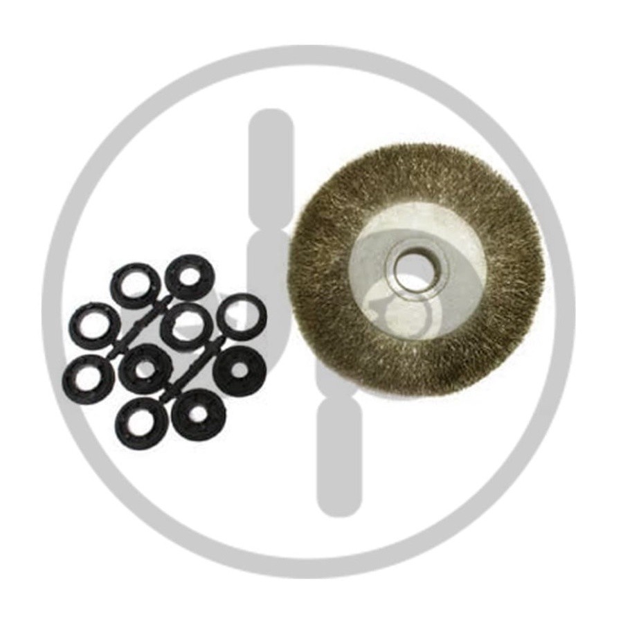 SIKAT KAWAT PIRING GERINDA / WIRE BRUSH KUNINGAN 6"