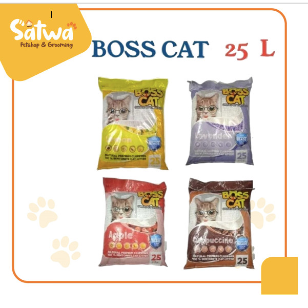 Pasir BOSS Cat 25L Pasir Kucing Gumpal Wangi 25 L Catsand BossCat Pasir Boss Cat 25 Liter Pasir Boss