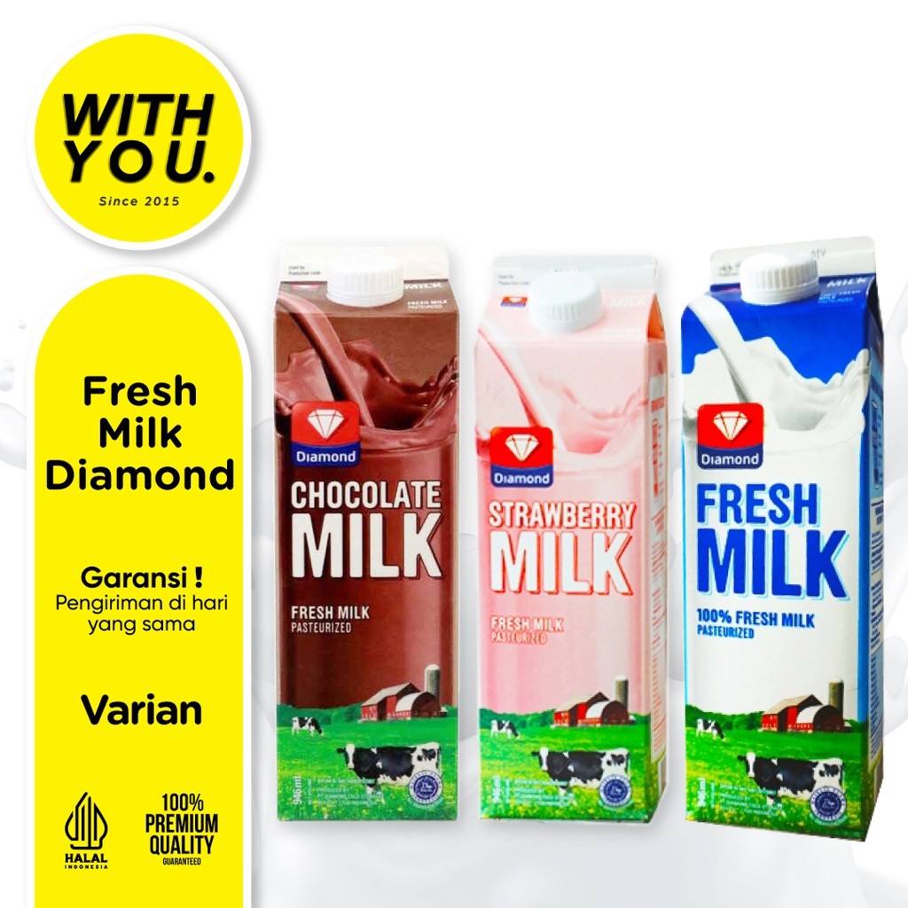 

Fresh Milk Diamond All Variant 946ml ( Plain Coklat, Strawberry )