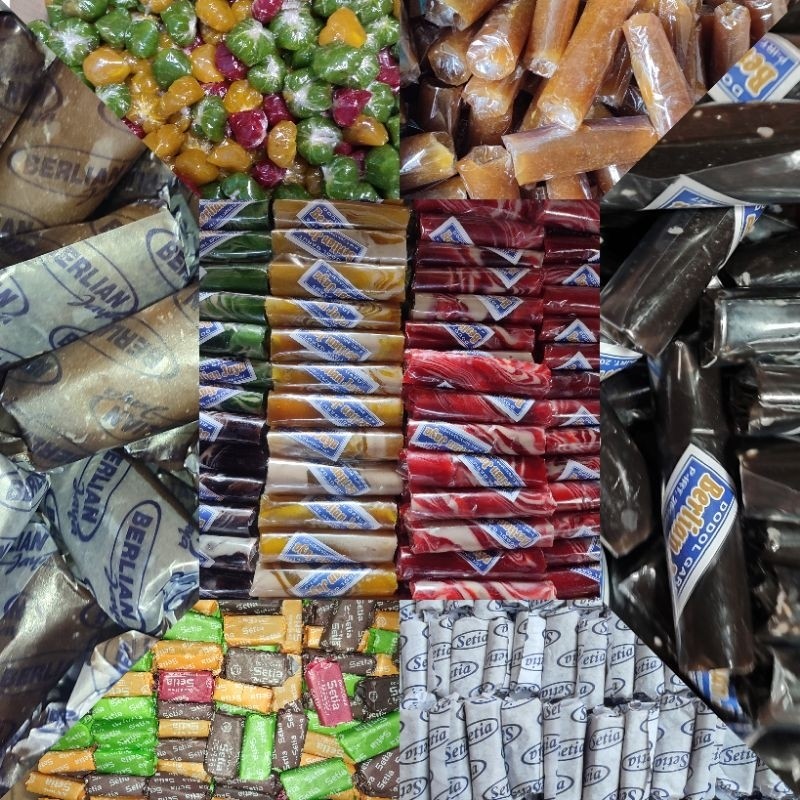 

Dodol Garut mix campur kemasan 1kg enak banyak varian rasa unik