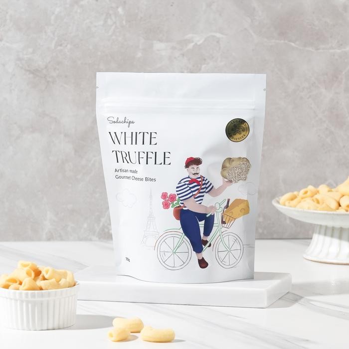 

G&C WHITE TRUFFLE CHEESE BITES (SMALL) - HEALTHY SNACK BY SODACHIPS