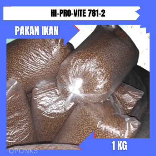 Pakan Ikan Hi - pro - vite 781-2 1KG/ 1 KILO pakan ikan lele , nila , patin , bawal , ikan mas ,