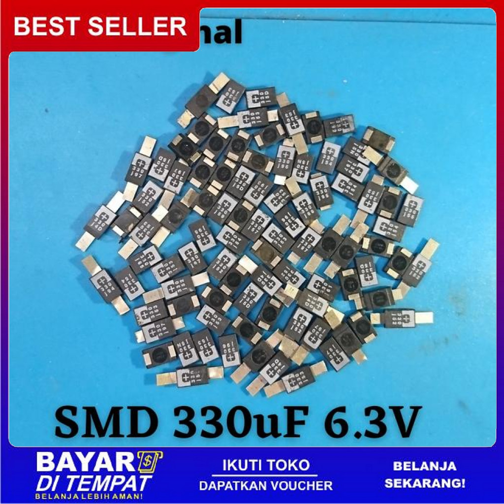 FREE ONGKIR KAPASITOR LAPTOP SMD TANTALUM 330UF 6.3V CAPASITOR NECTOKIN 330 BISA COD
