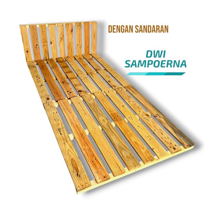 novv Palet Dipan Kayu Jati Single Bed 70,80,90,100x200 cm