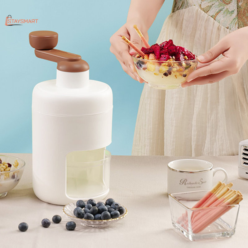 Penghancur Es Cepat Portabel Es Serut Manual Penghancur Es Smoothie Mesin Pemecah Es Hujan Es untuk 
